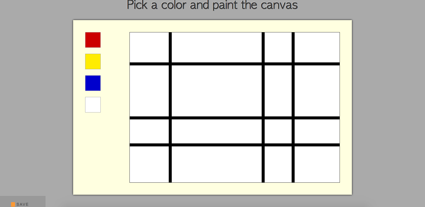 A Blank Mondrian Outline