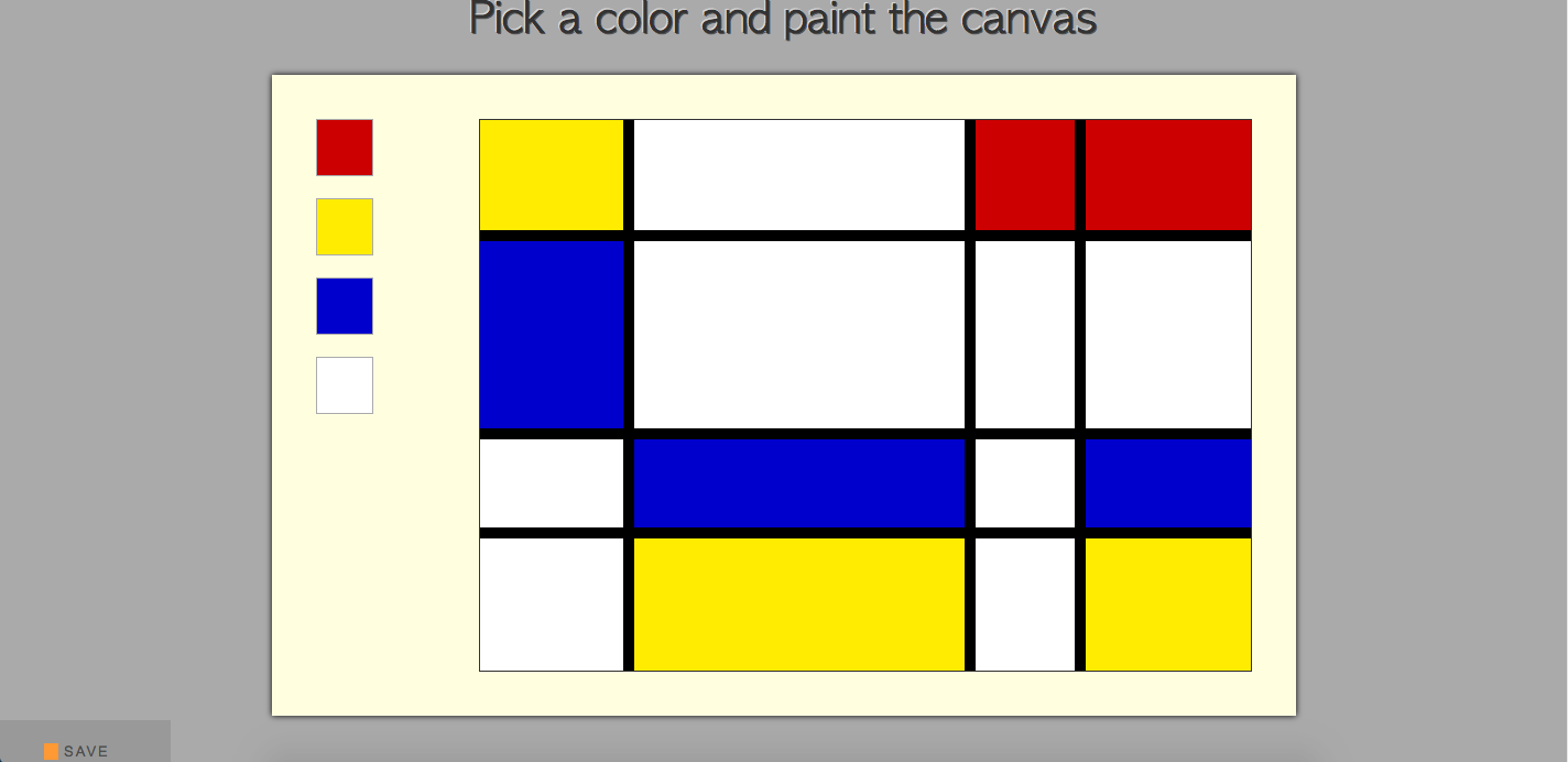 A Finished Mondrian-Style Painting